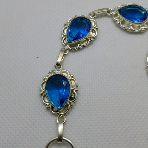 Blue topaz 925 Sterling bracelet - Picture 2 of 5